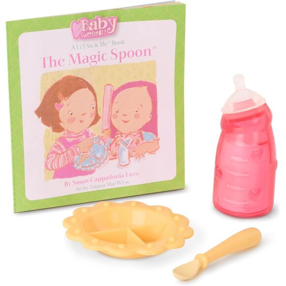 🆕 Newborn Baby Doll Yellow Sweetheart Battat Feeding Time Soft Body Accessories - Picture 4 of 7